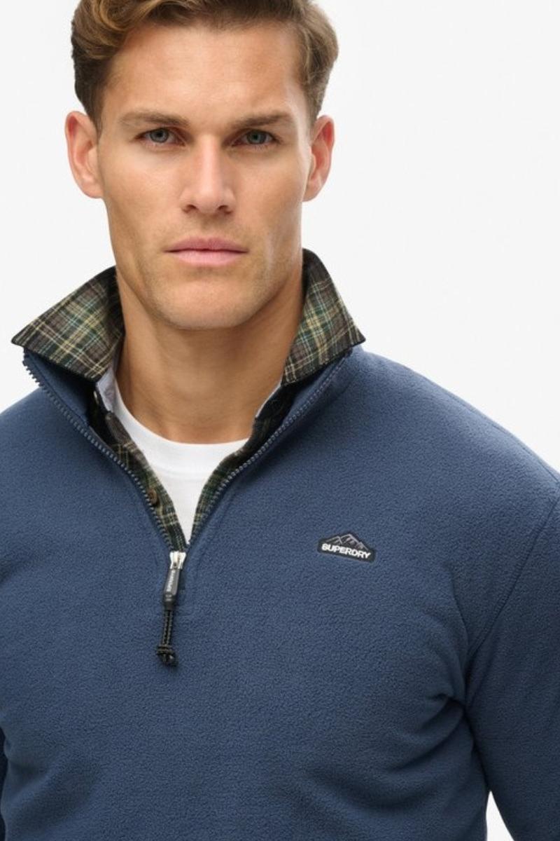 Superdry Polar Fleece Half Zip Jumper Navy