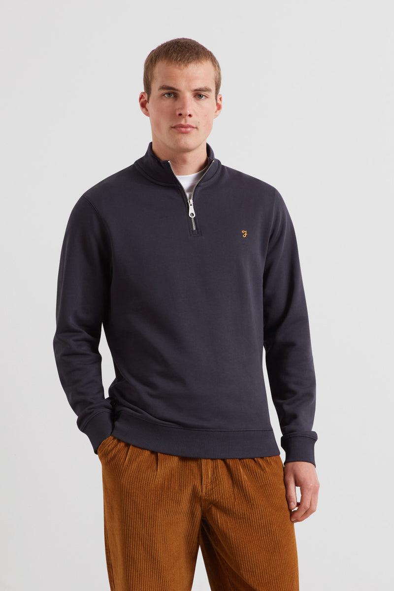 Farah Arnold Quarter Zip Sweatshirt True Navy