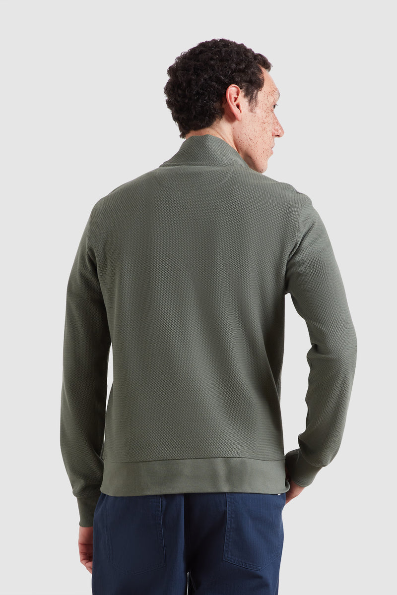 Farah Conrad Quarter Zip Sweatshirt Rosemary