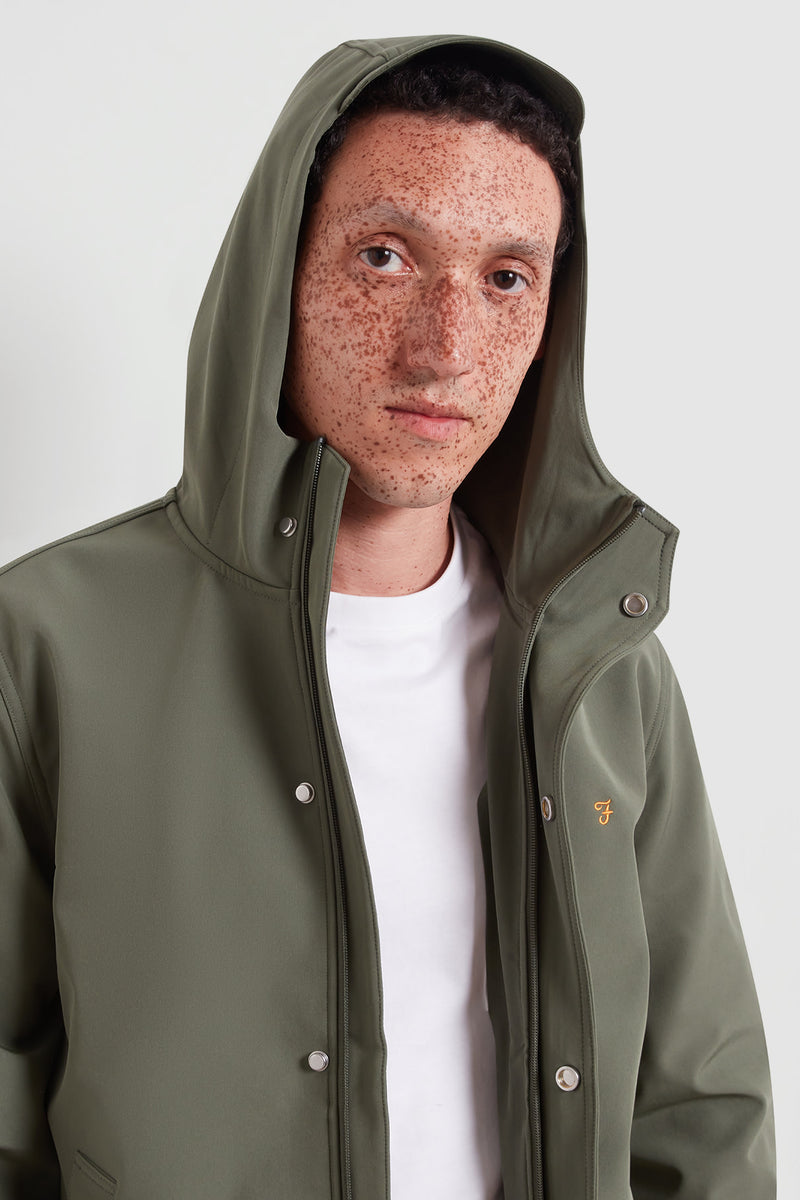 Farah F4RFF030 Brydon Regular Fit Softshell Jacket Rosemary