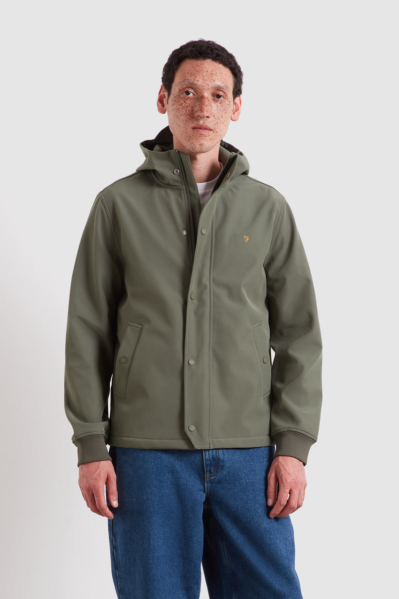 Farah F4RFF030 Brydon Regular Fit Softshell Jacket Rosemary