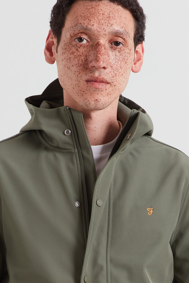 Farah F4RFF030 Brydon Regular Fit Softshell Jacket Rosemary