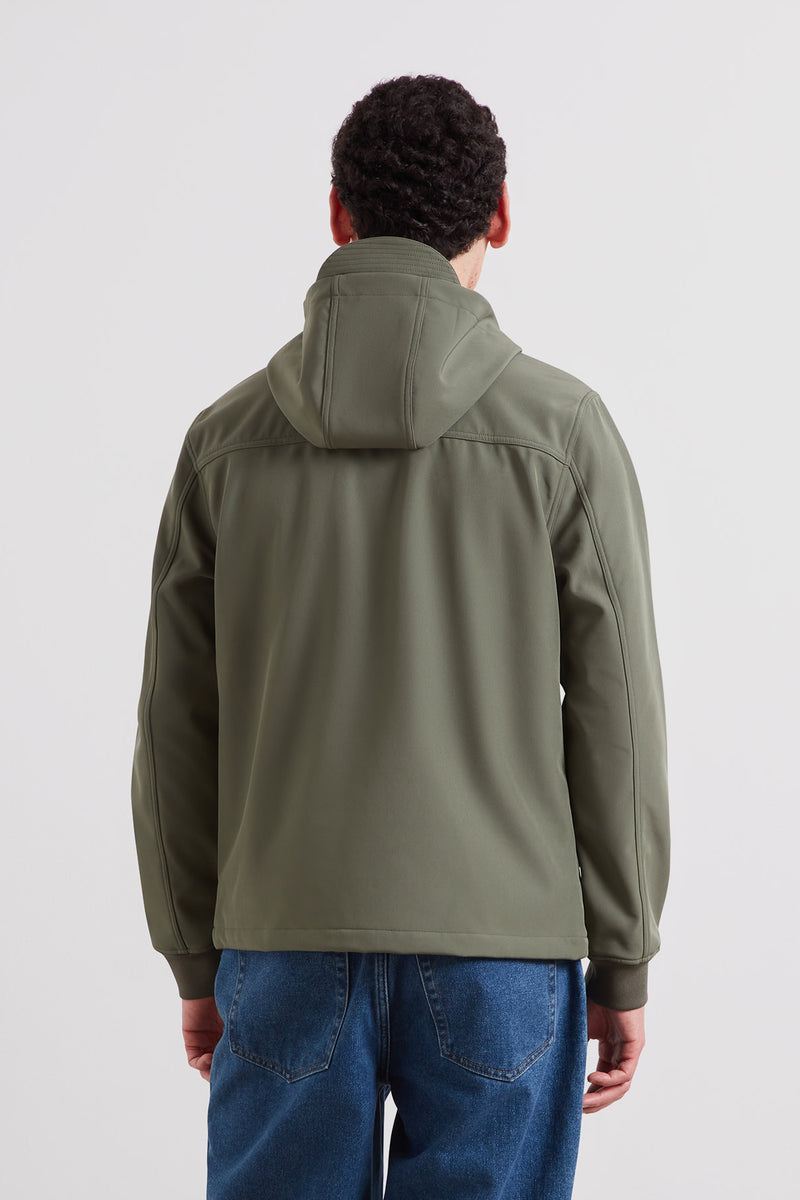 Farah F4RFF030 Brydon Regular Fit Softshell Jacket Rosemary