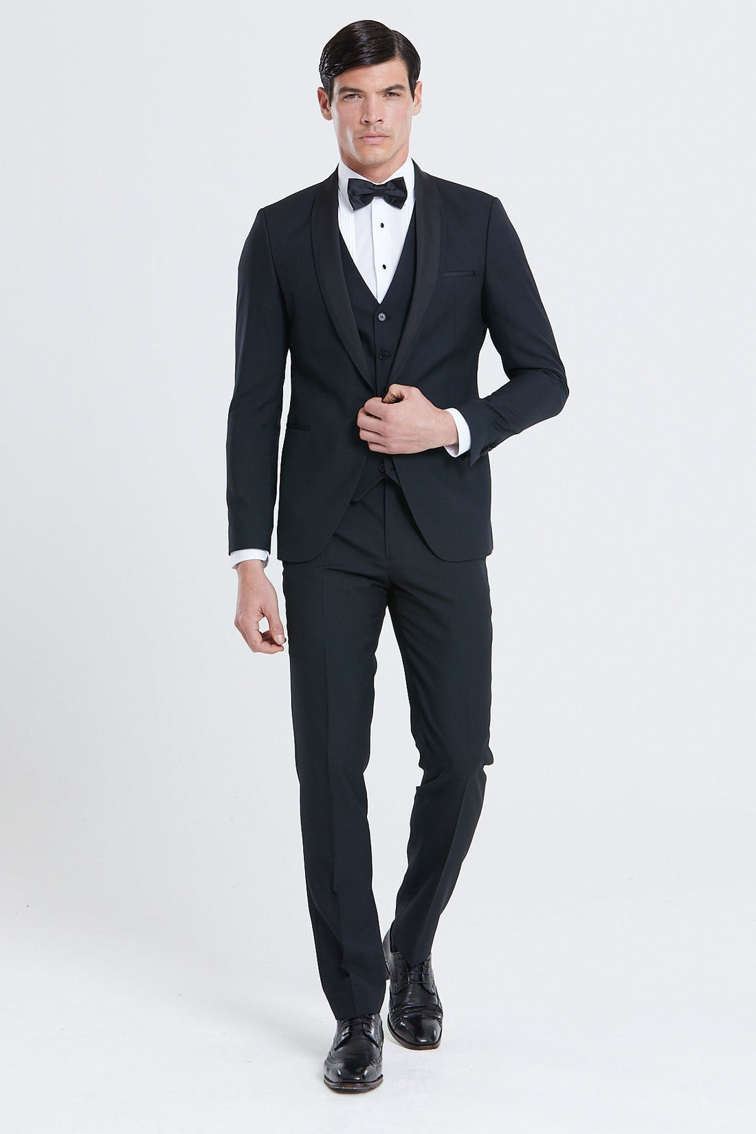 Benetti Shawl Collar Tuxedo Black Suits DONITZ