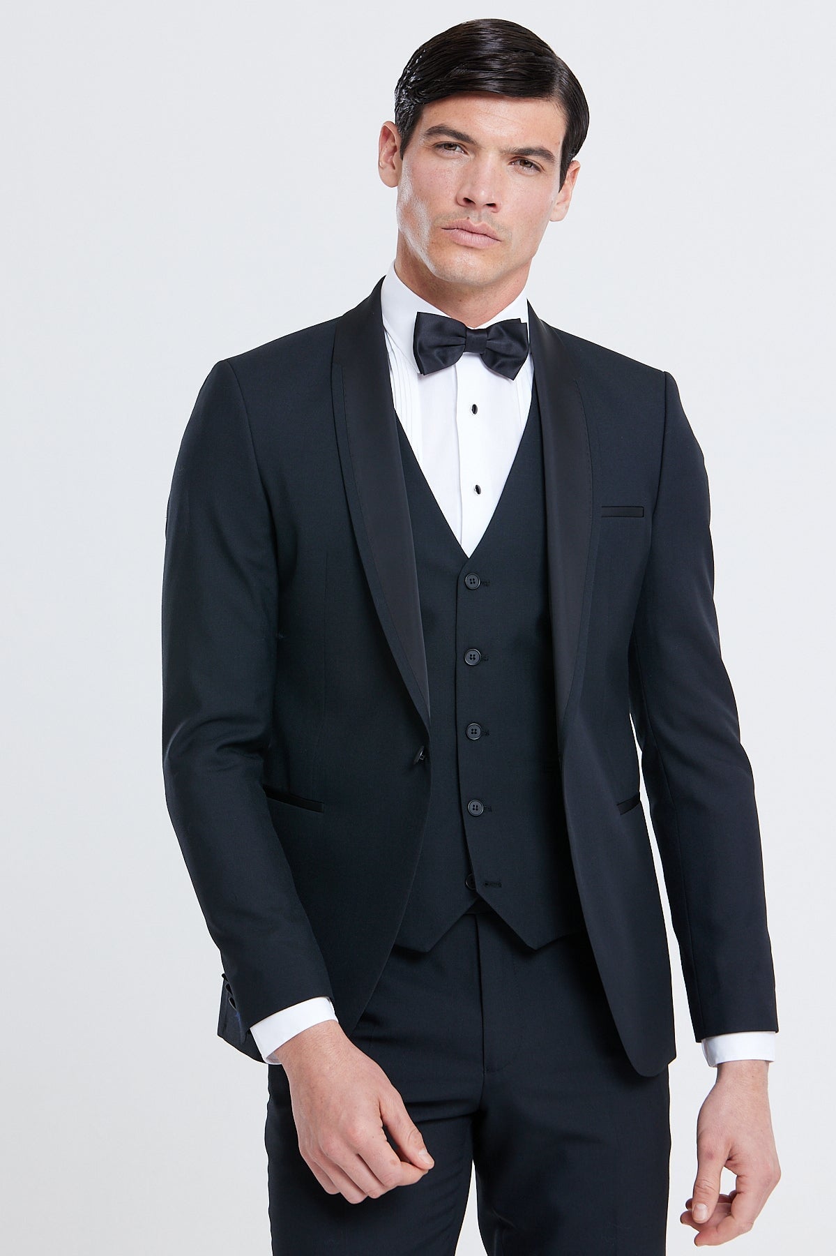 Benetti Shawl Collar Tuxedo Black Suits DONITZ