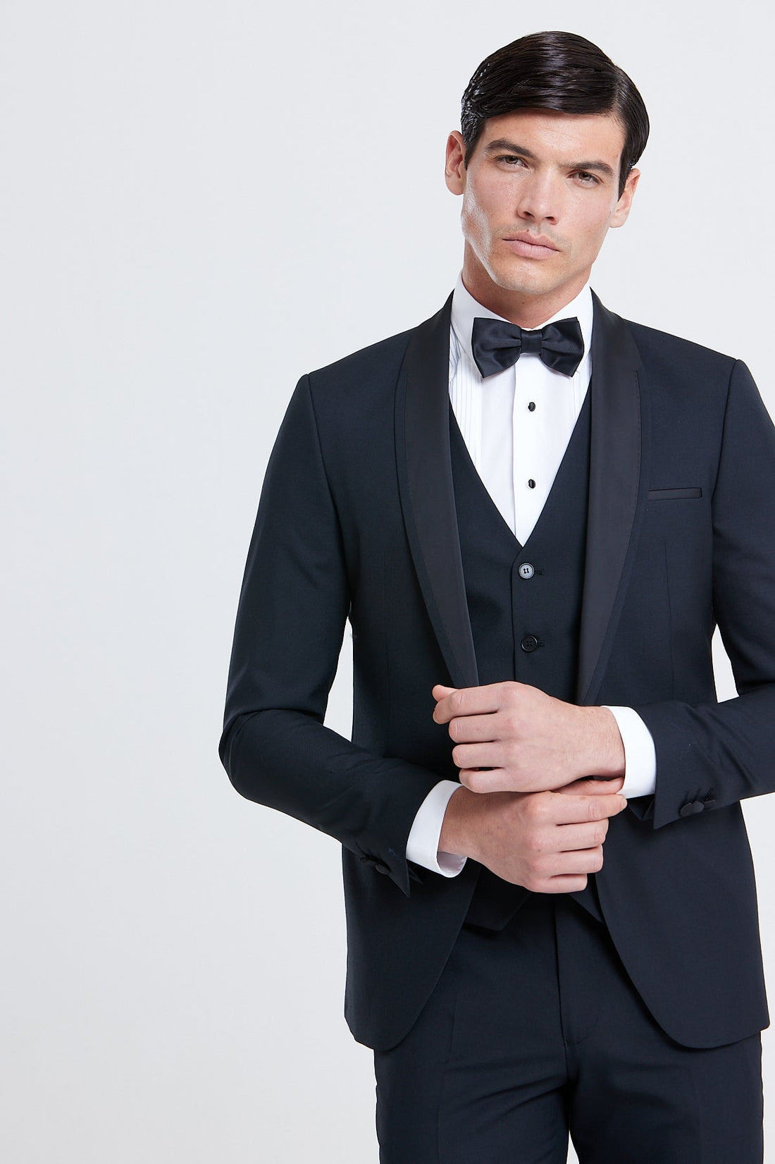 Benetti Shawl Collar Tuxedo Black Suits DONITZ