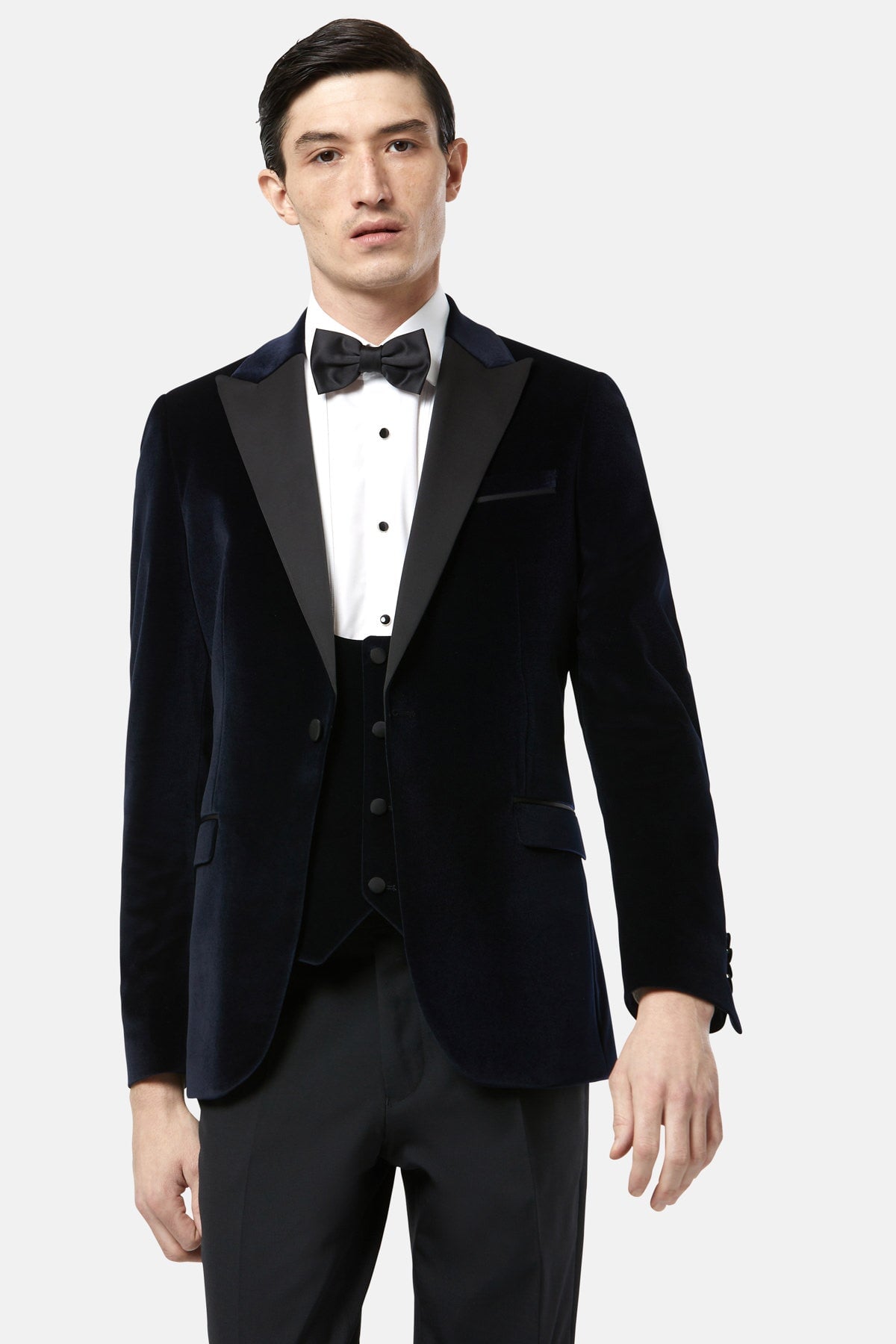 Benetti Jasper Navy Velvet Jacket Suits DONITZ 