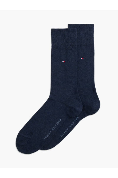 Tommy Hilfiger 371111 classic flag socks two pack in jeans blue