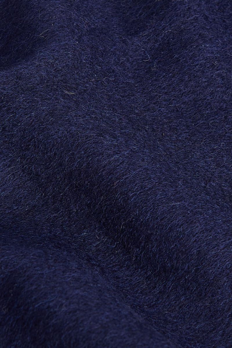 Barbour Plain Lambs Wool Scarf Navy