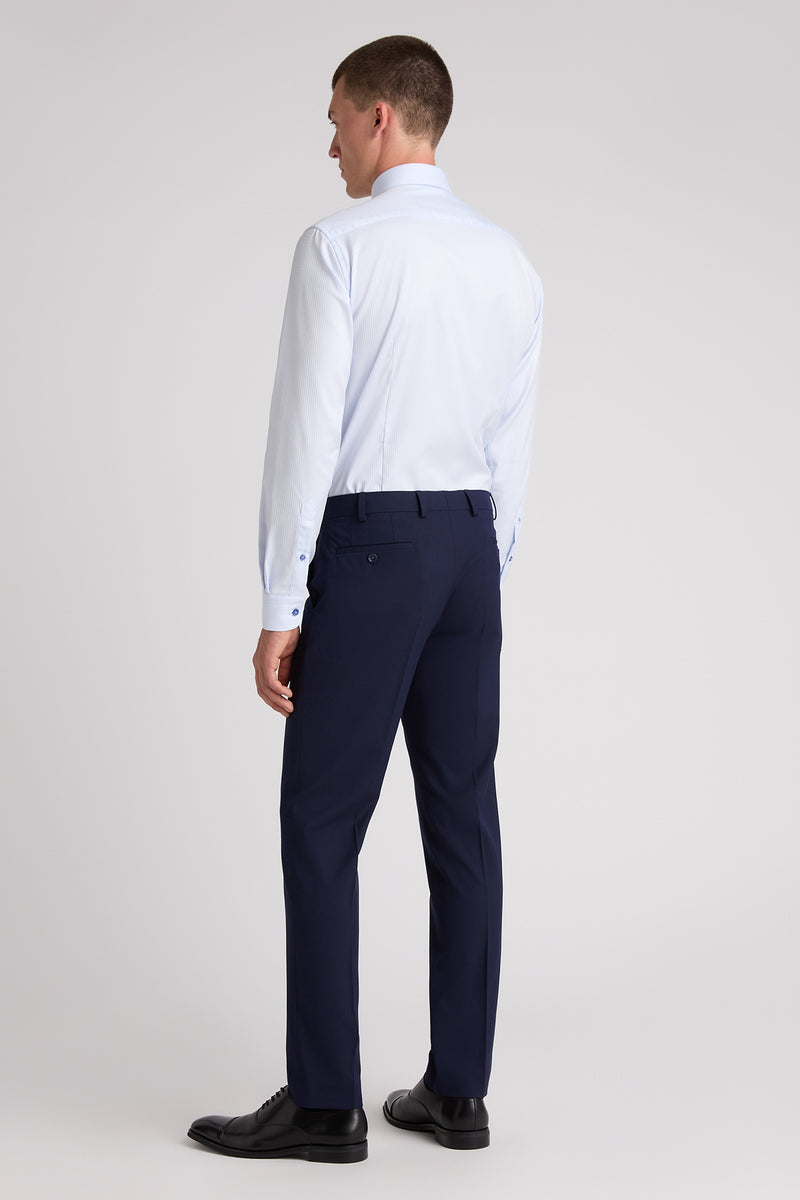 Remus Uomo 18760 Slim Fit Patterned Cotton Shirt Light Blue