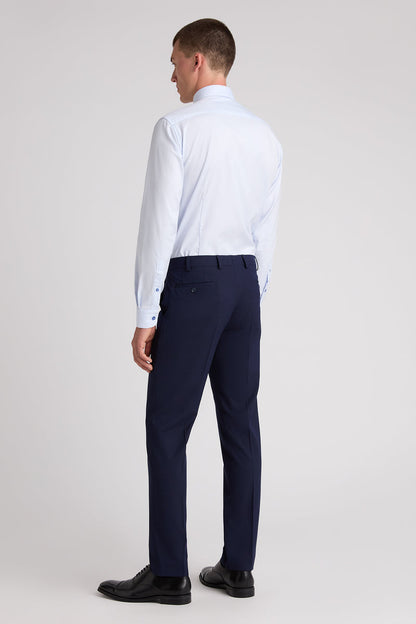 Remus Uomo 18760 Slim Fit Patterned Cotton Shirt Light Blue