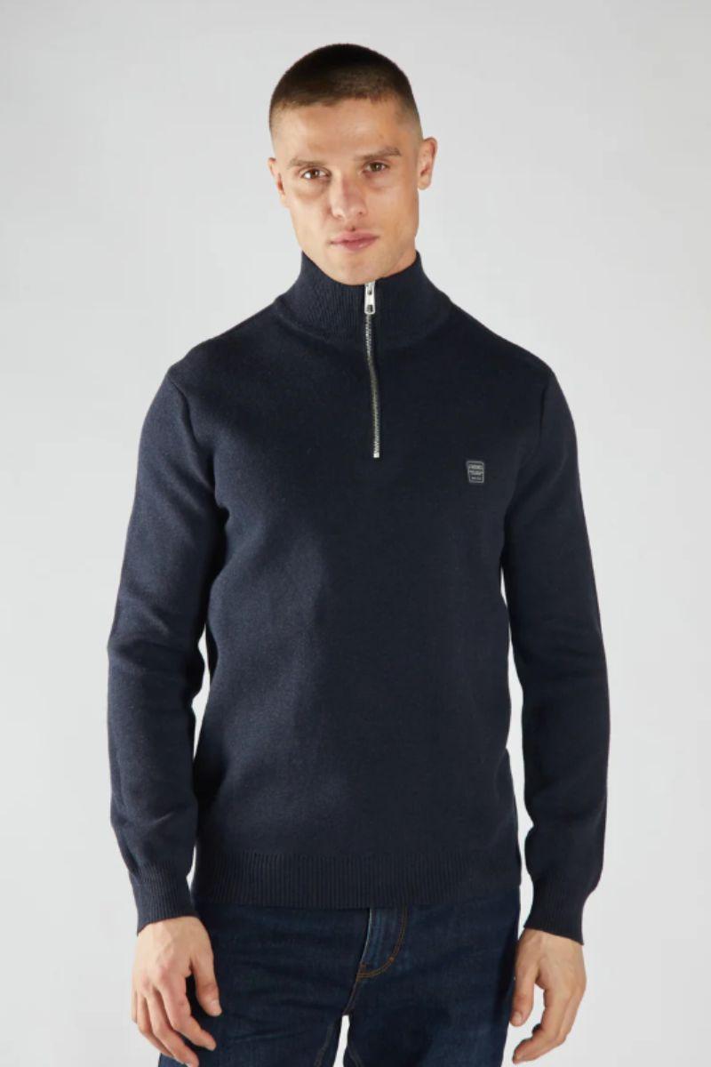 Diesel Pete Half Zip Knit Midnight Blue