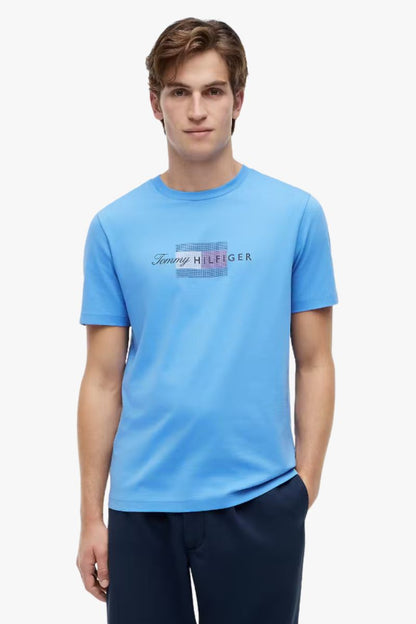 Tommy Hilfiger Script Flag T-Shirt Blue
