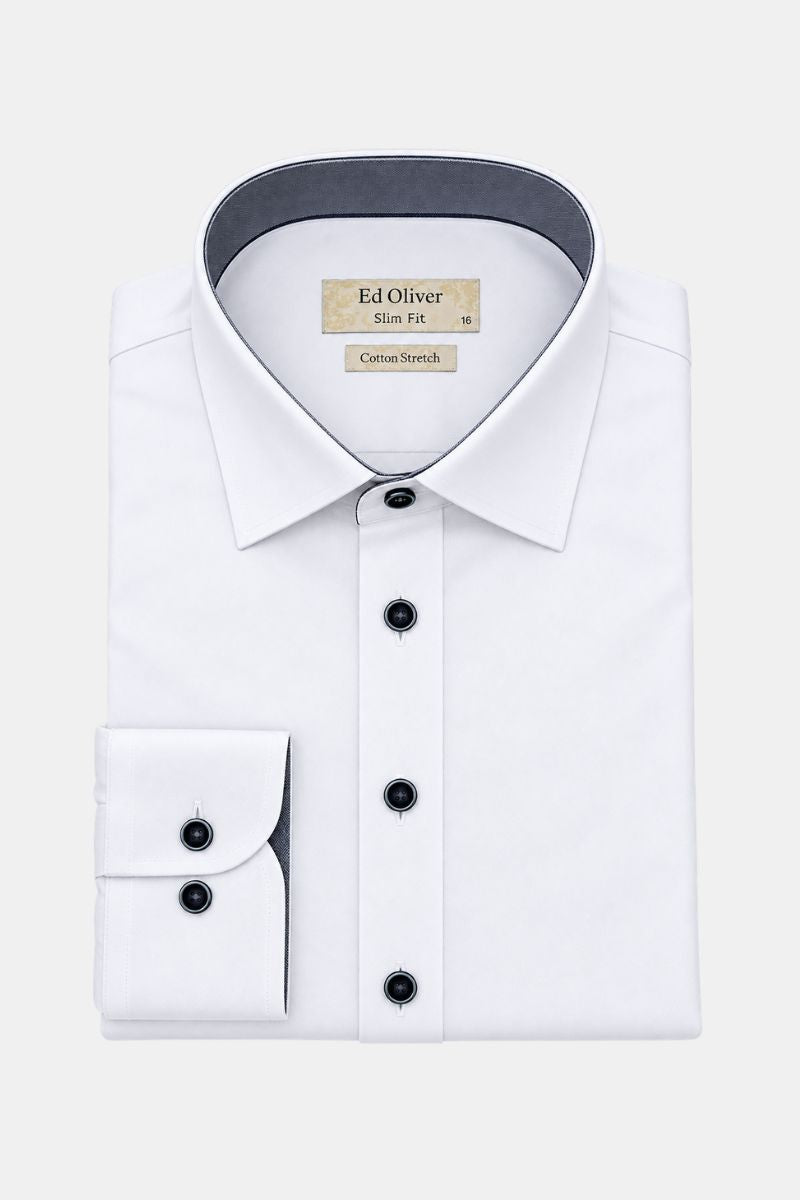 Ed Oliver Slim Fit Shirt White