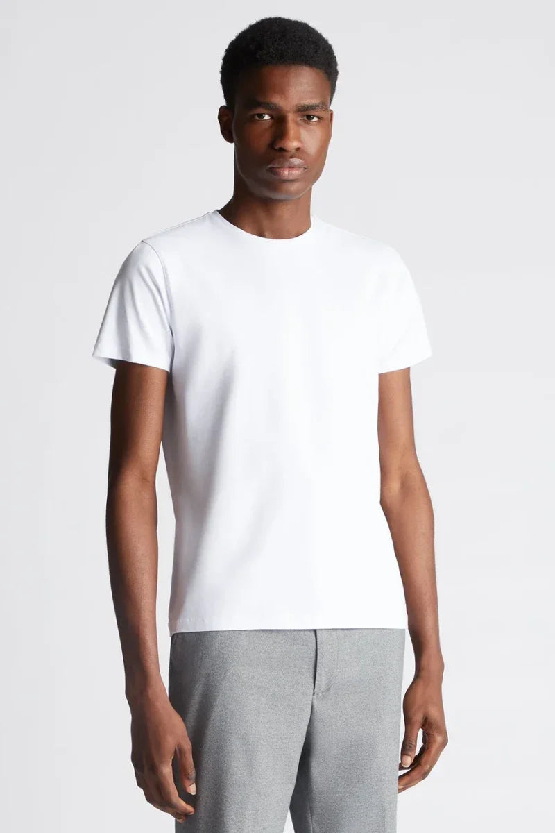 Remus Uomo 53121A Tapered Fit Cotton Stretch T-Shirt White