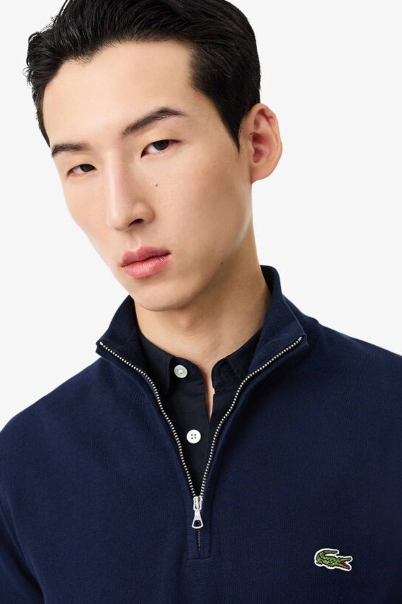 Lacoste 1980 1/4 Zip Knit Navy