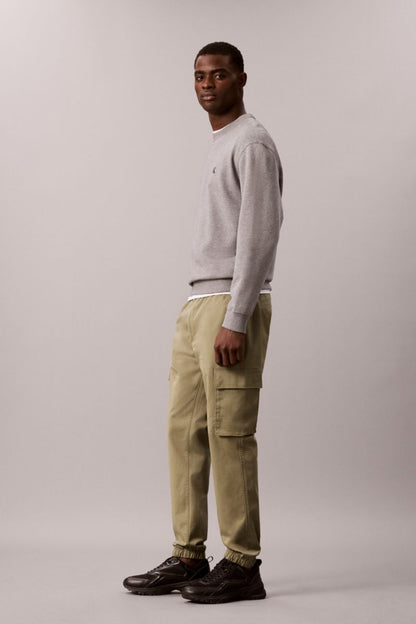 Calvin Klein 608G Skinny Fit Comfort Cotton Cargo Trousers Deep Lichen Green