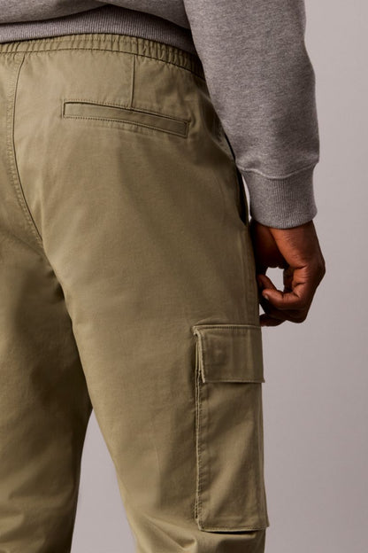 Calvin Klein 608G Skinny Fit Comfort Cotton Cargo Trousers Deep Lichen Green