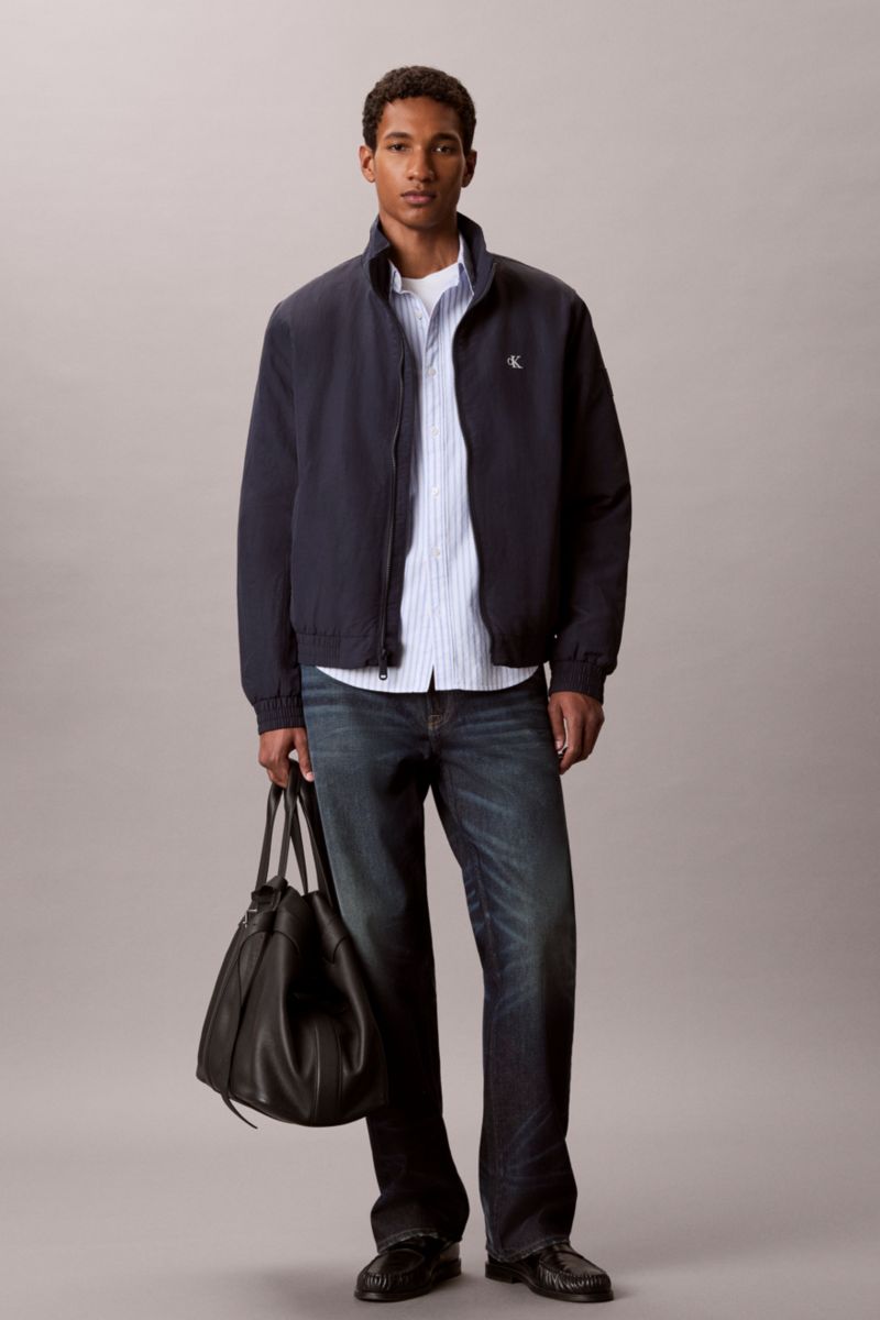 Calvin Klein 500G Padded Nylon Harrington Jacket Dark Sapphire