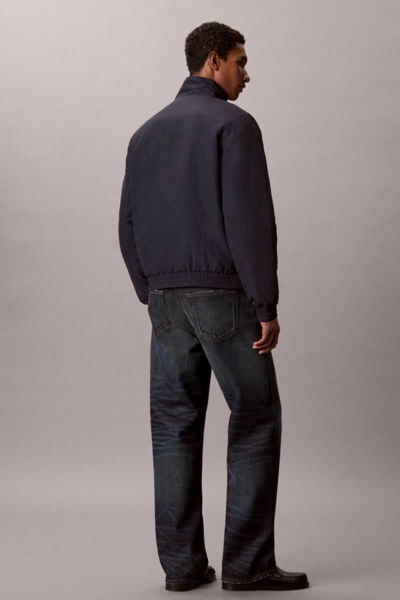 Calvin Klein 500G Padded Nylon Harrington Jacket Dark Sapphire