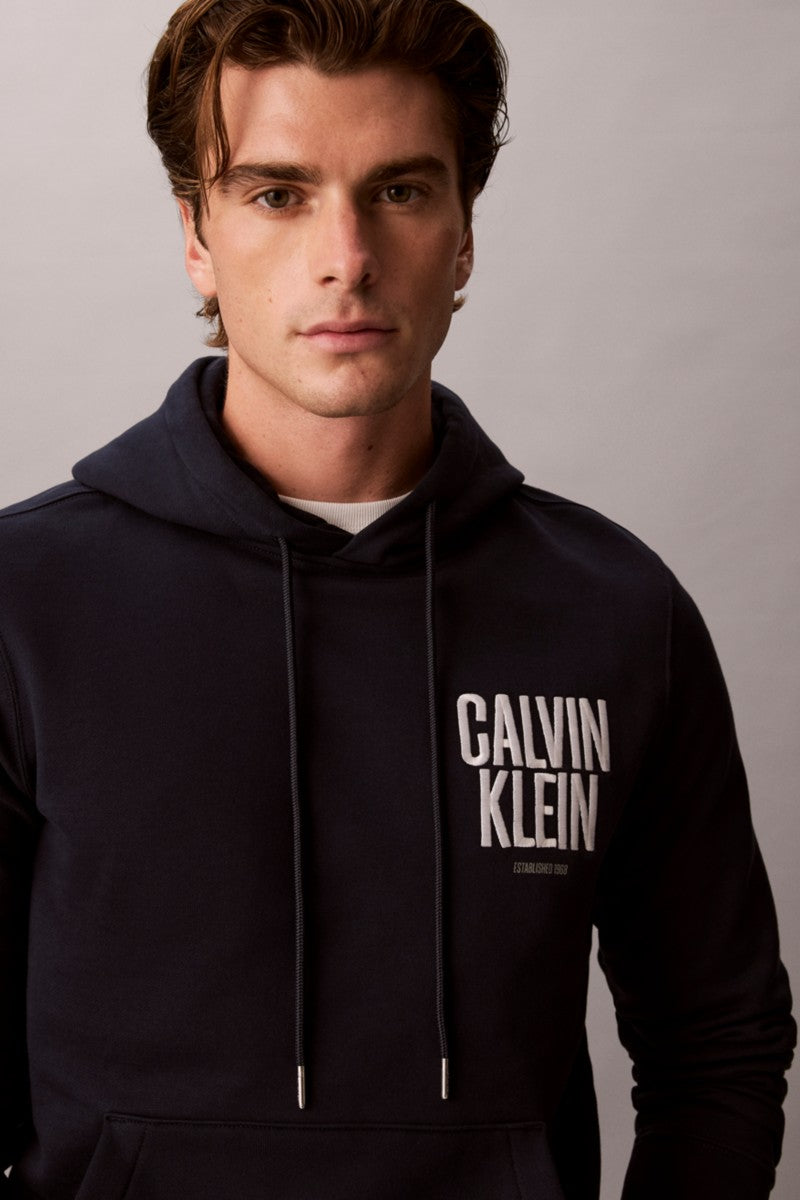 Calvin Klein 247G 350 Fleece Bold Logo Hoodie Dark Sapphire — view 4