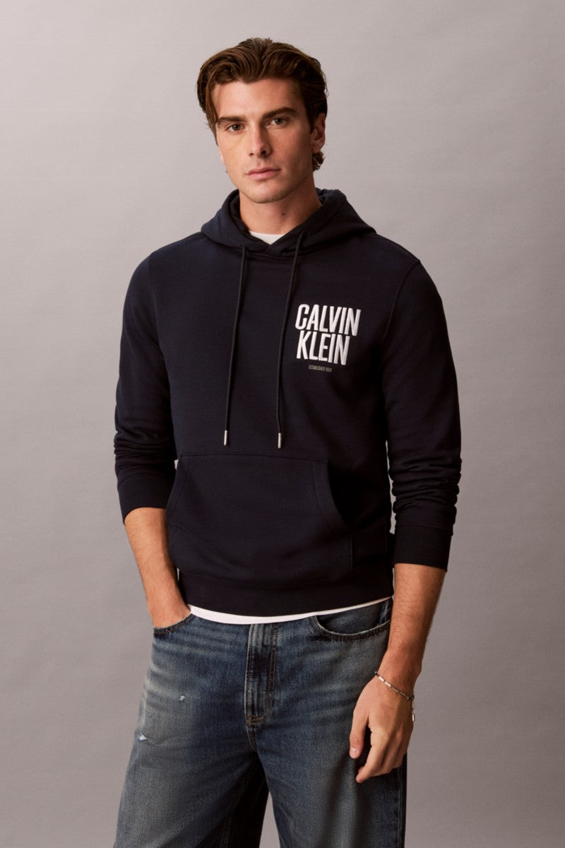 Calvin Klein 247G 350 Fleece Bold Logo Hoodie Dark Sapphire — view 5