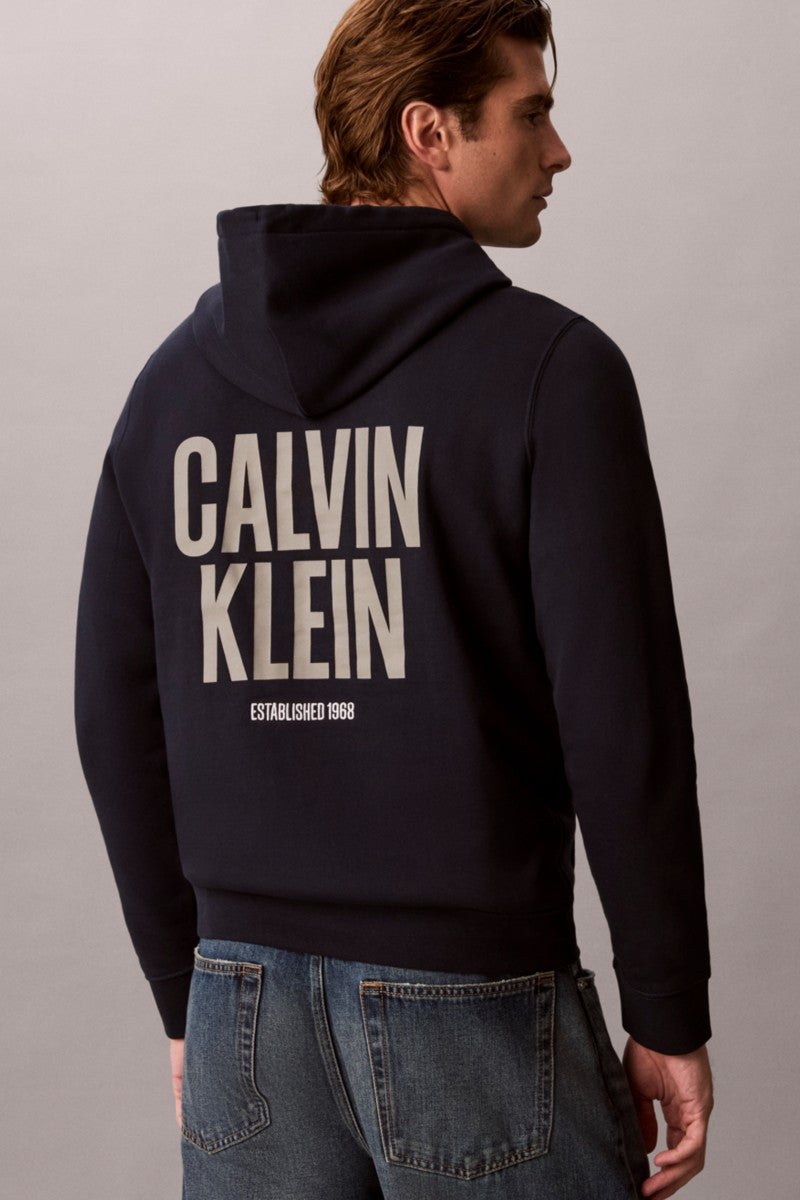 Calvin Klein 247G 350 Fleece Bold Logo Hoodie Dark Sapphire — view 6