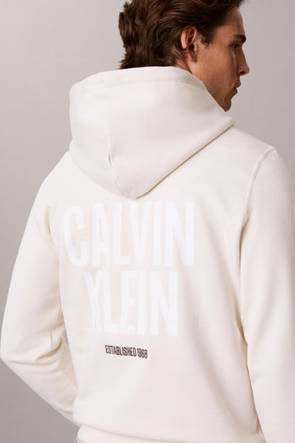 Calvin Klein 247G 350 Fleece Bold Logo Hoodie Tofu