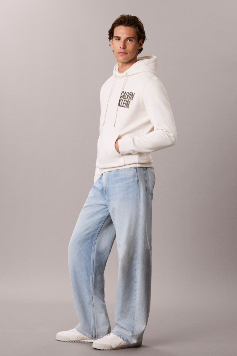 Calvin Klein 247G 350 Fleece Bold Logo Hoodie Tofu