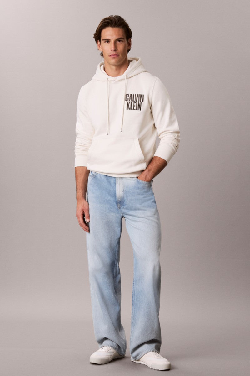 Calvin Klein 247G 350 Fleece Bold Logo Hoodie Tofu