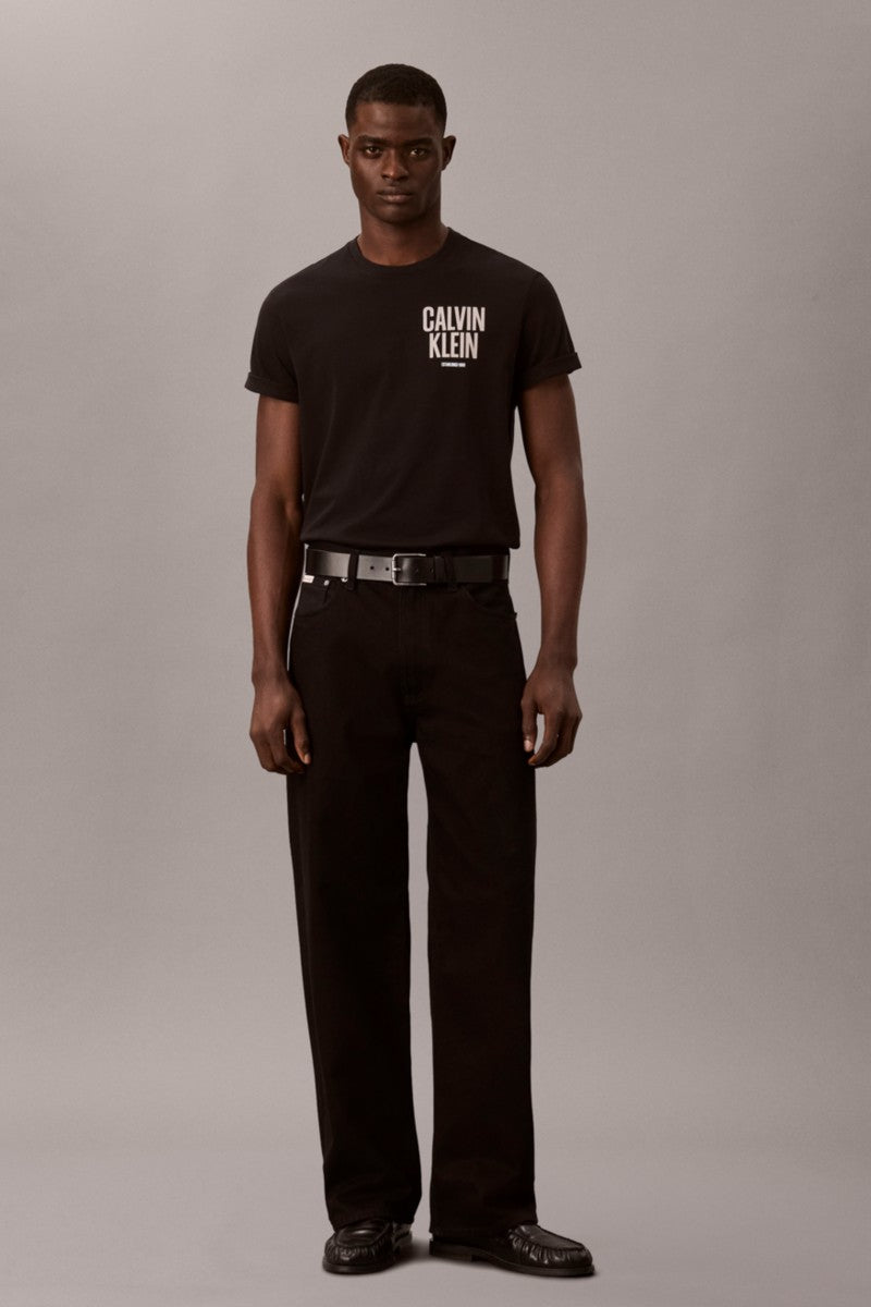 Calvin Klein 816G Block Logo T-Shirt Black — view 3