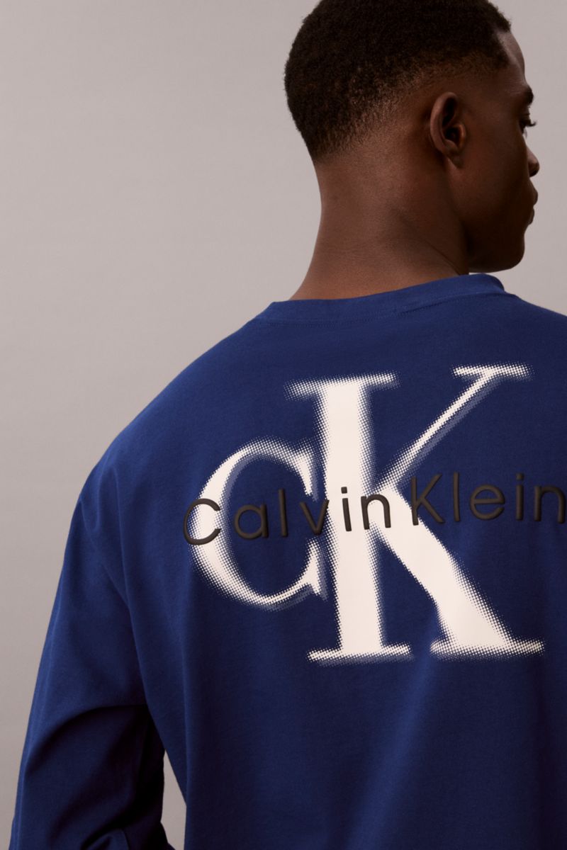 Calvin Klein 843G Oversized Fit Long Sleeve T-Shirt Estate Blue
