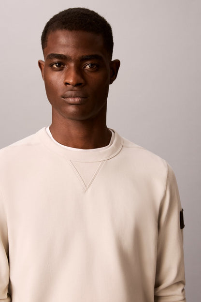 Calvin Klein 200G 350 Terry Badge Crew Neck Sweatshirt Moonstruck