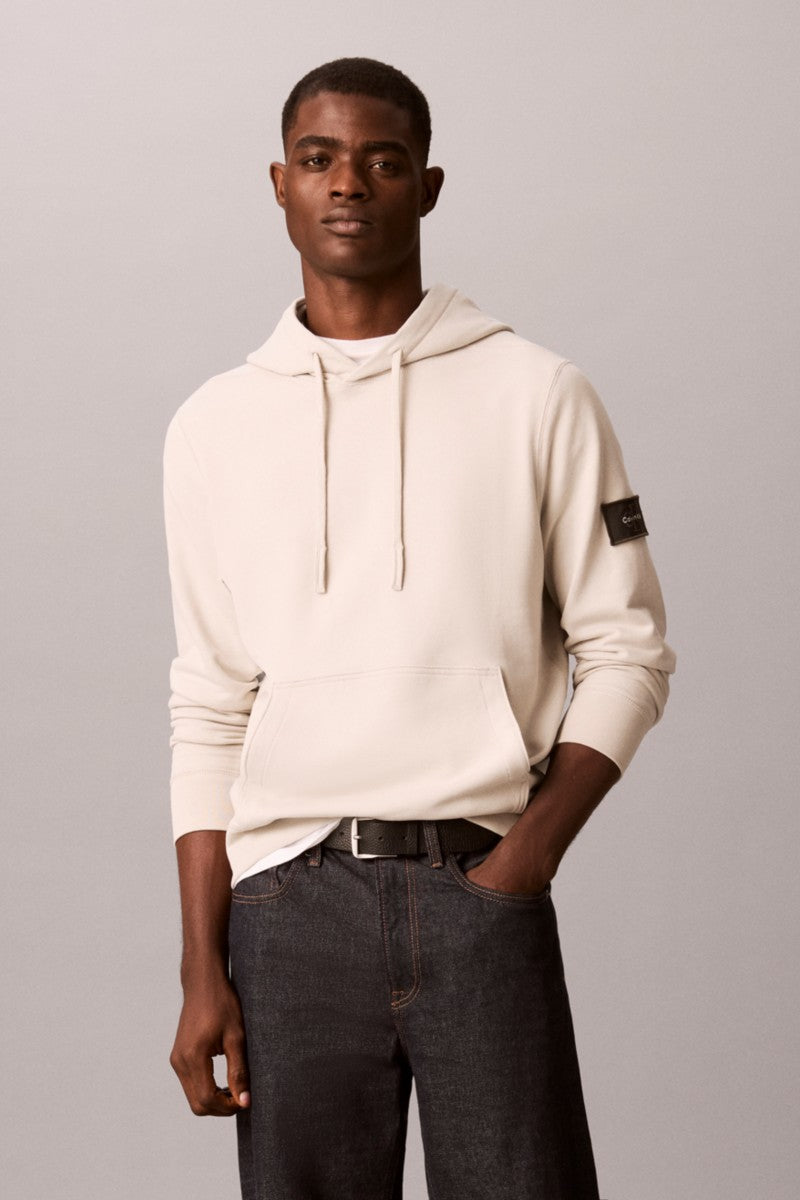 Calvin Klein 201G 350 Terry Badge Hoodie Moonstruck
