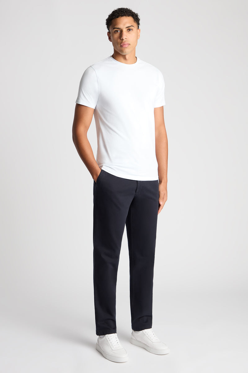 Remus Uomo 62550 Emmett Slim Fit Cotton Stretch Chino Navy — view 2