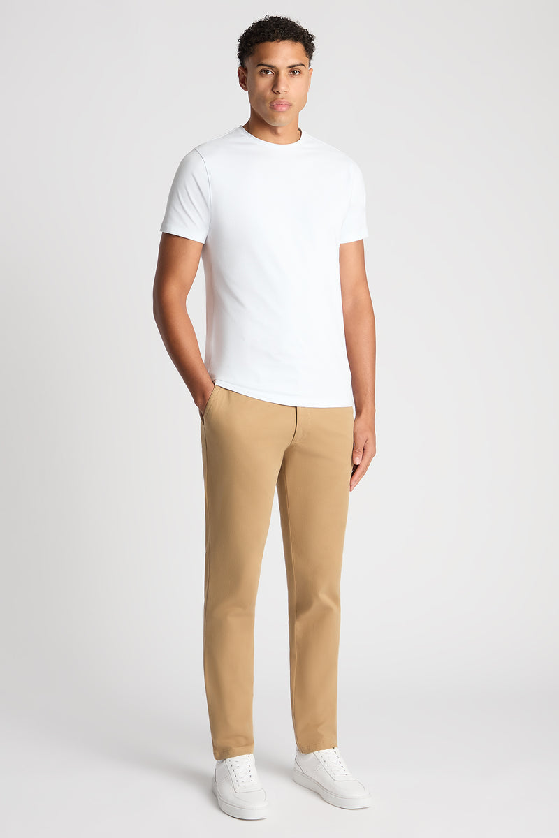Remus Uomo 62550 Emmett Slim Fit Cotton Stretch Chino Camel — view 2