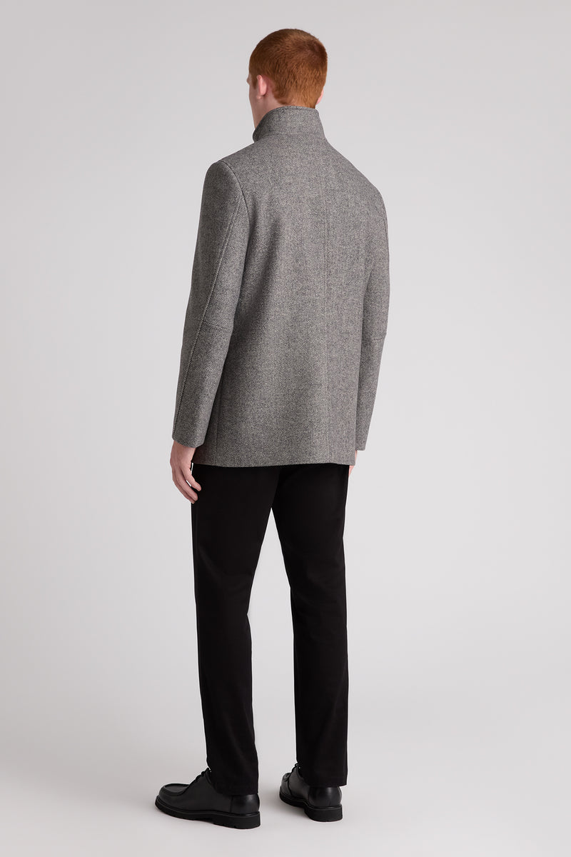 Remus Uomo 90711 Jacob Regular Fit Wool Rich Overcoat Grey