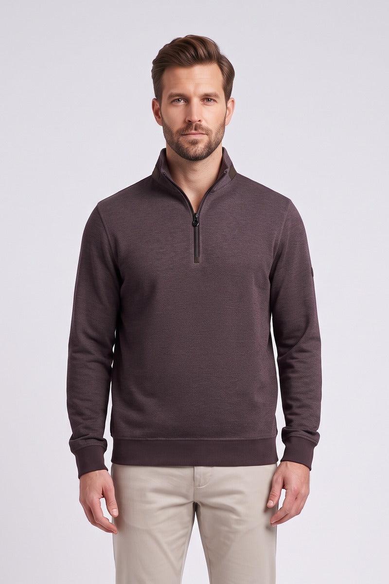 6th Sense Air Quarter Zip Top Plum