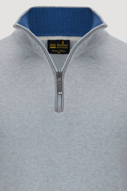 6th Sense Harry Quarter Zip Jumper Alloy