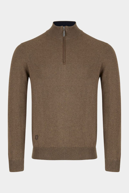 6th Sense Harry Quarter Zip Chestnut