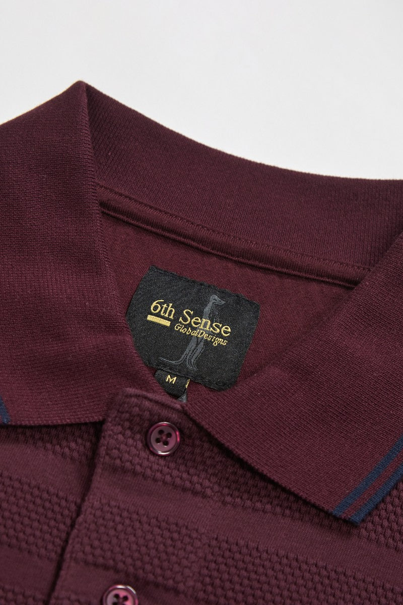 6th Sense Heaven Poloshirt Wine