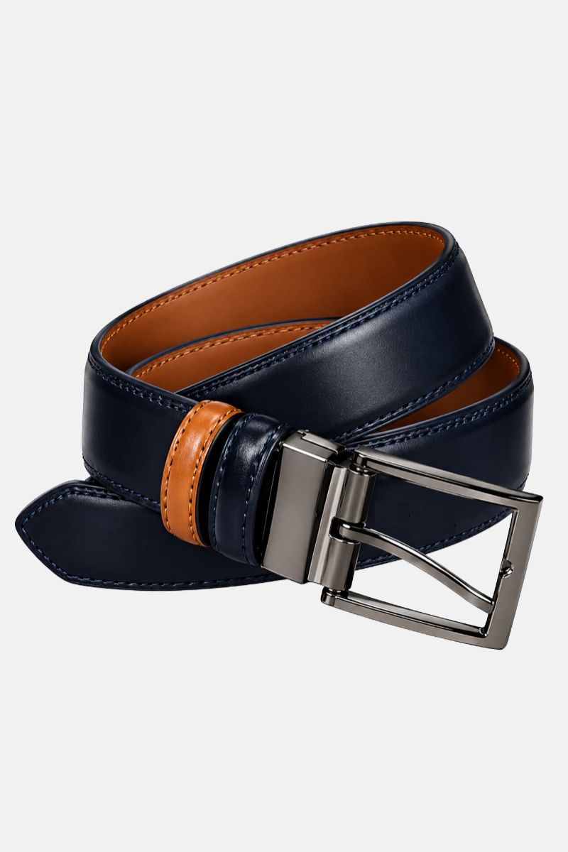 6th Sense Reversible Belt Navy and Tan