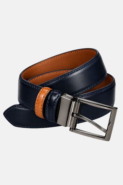 6th Sense Reversible Belt Navy and Tan
