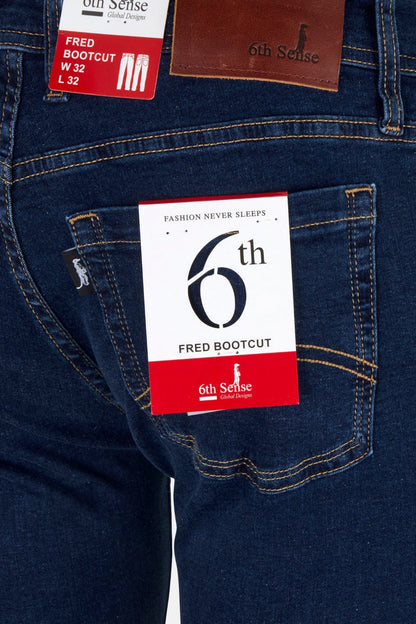 6th Sense Fred Bootcut Jean Night Time Blue