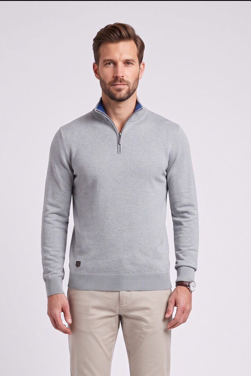 6th Sense Harry Quarter Zip Jumper Alloy