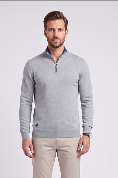 6th Sense Harry Quarter Zip Jumper Alloy