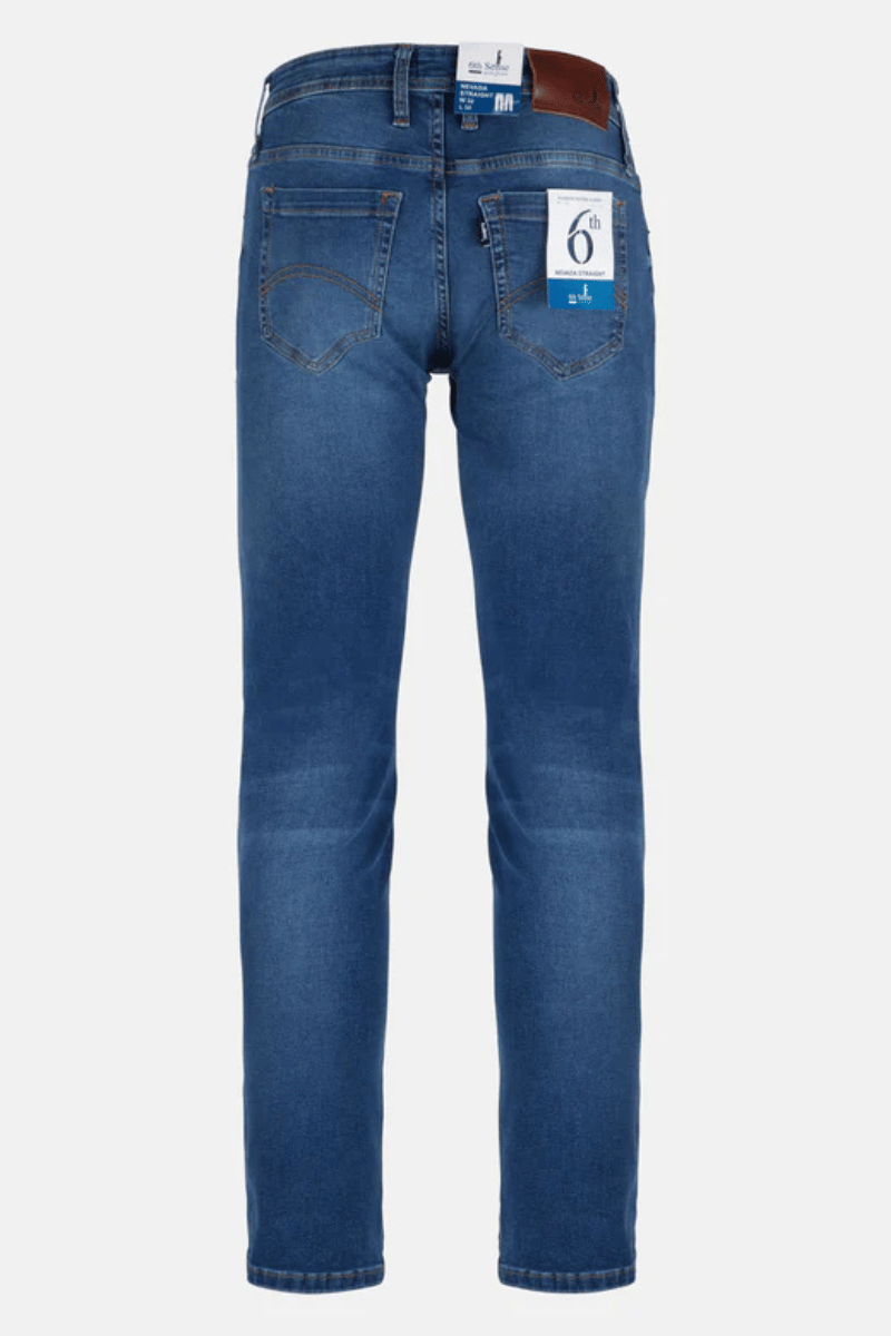 6th Sense Nevada Straight Fit Jean Light Wash