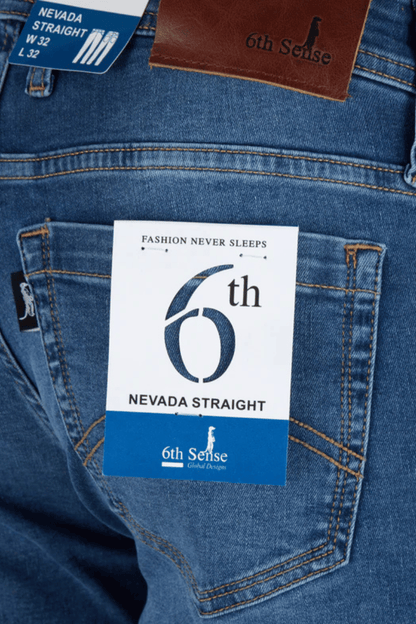 6th Sense Nevada Straight Fit Jean Light Wash
