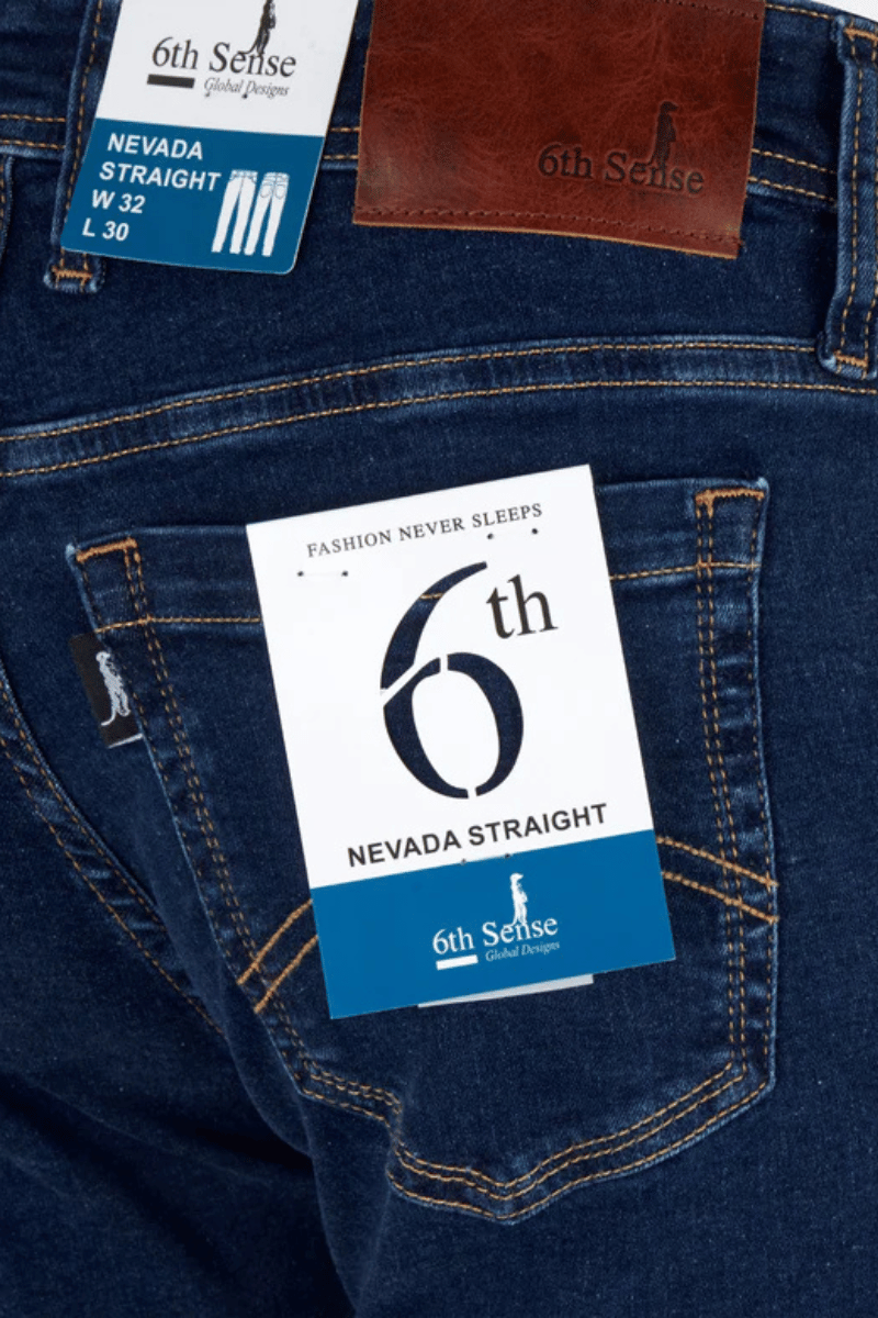 6th Sense Nevada Straight Fit Jean Night Time Blue