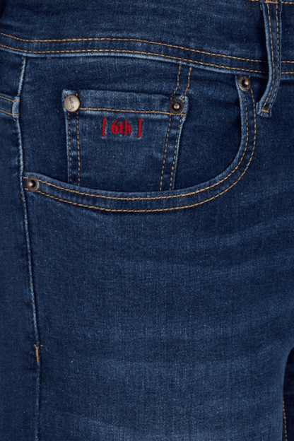 6th Sense Nevada Straight Fit Jean Night Time Blue